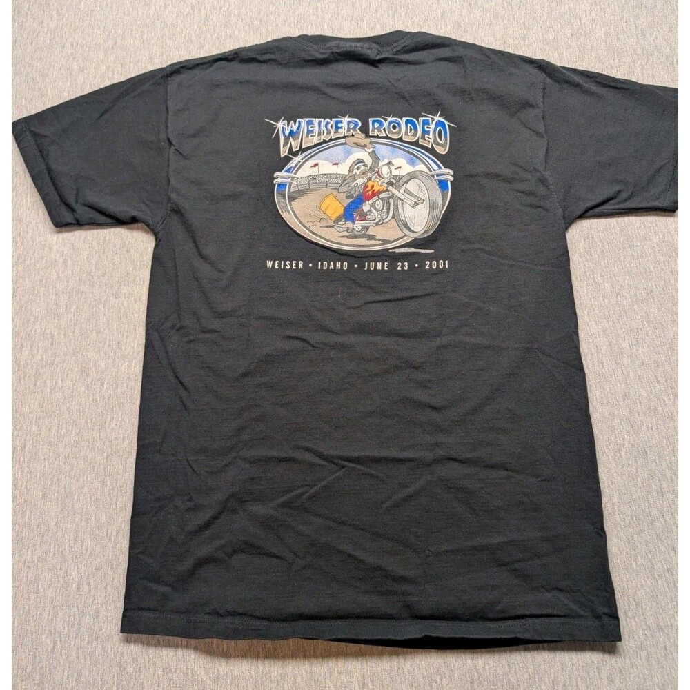 Vintage Jerzees Size Medium Weiser Rodeo Idaho June 23rd 2001 Biker Shirt